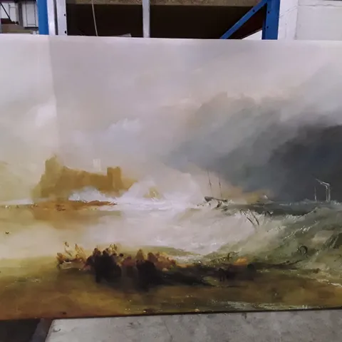 COAST OF NORTHUMBERLAND BY J.M.W. T - CANVAS PRINT