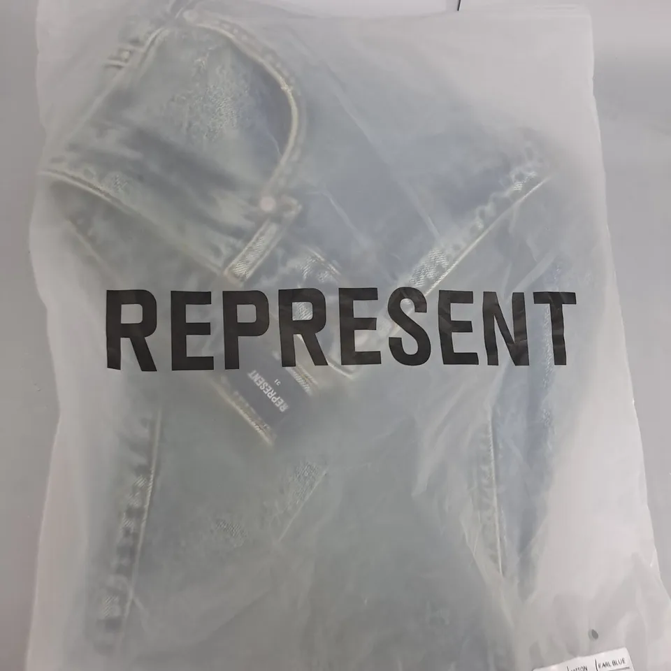 REPRESENT STRAIGHT LEG DENIM JEANS - SIZE 31