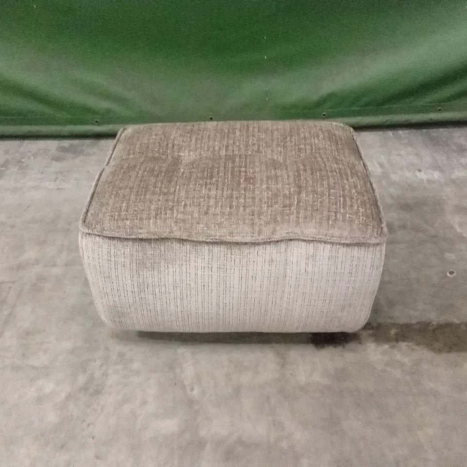 QUALITY DESIGNER ITALIAN MADE GRAVINA FABRIC UPHOLSTERED FOOTSTOOL