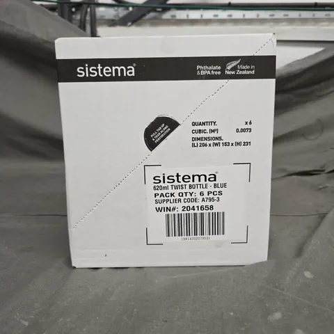 LARGE BOX OF APROX 70 ASSORTED SISTEMA 620 ML TWIST BOTTLES 