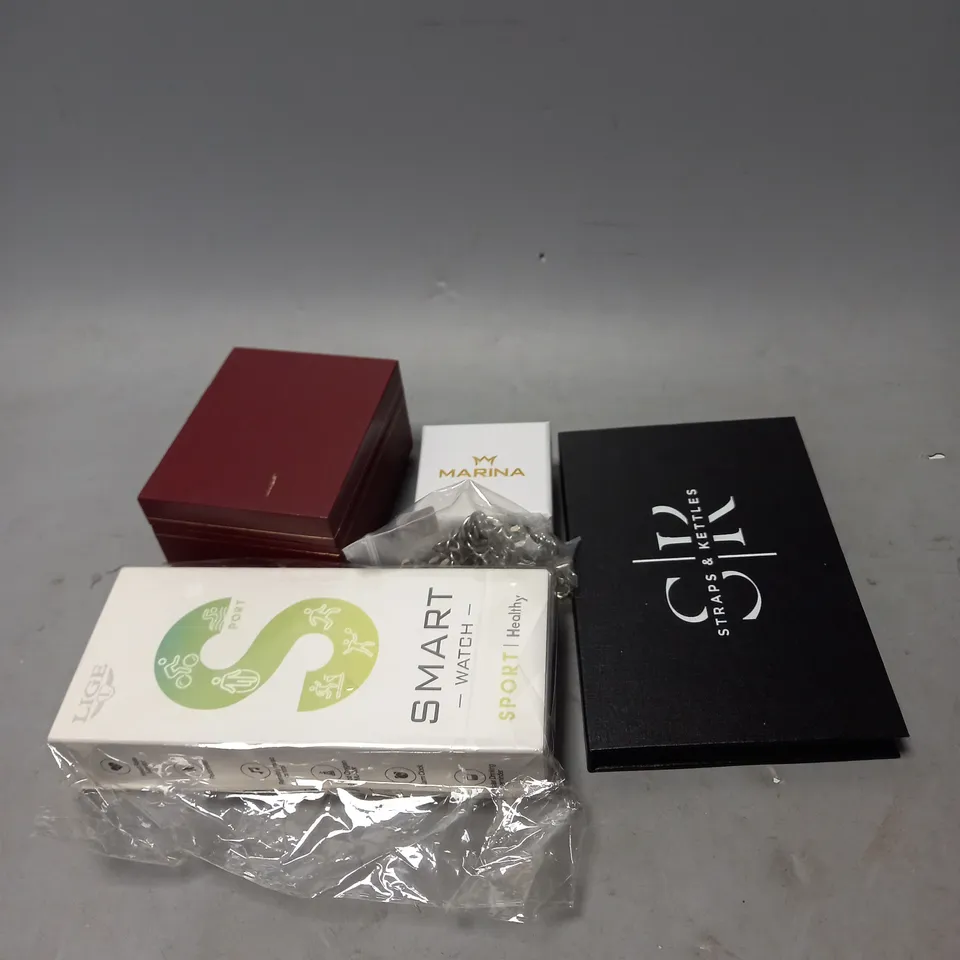 APPROXIMATELY 30 ASSORTED JEWELLERY PRODUCTS TO INCLUDE RINGS , WATCHES , NECKLACES , ETC  