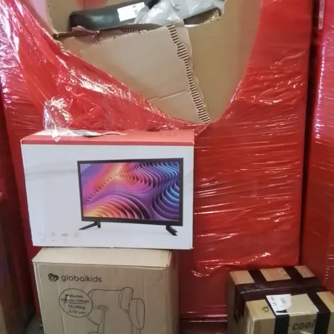 PALLET OF ASSORTED HOUSEHOLD GOODS AND PRODUCTS TO INCLUDE;AIR COOLER,TV,CAR SEAT