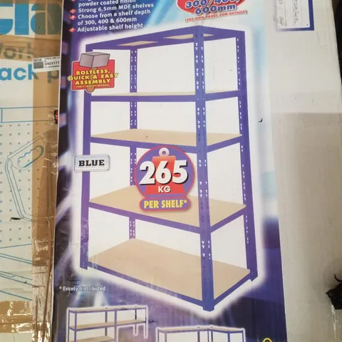 BOXED CLARKE CSM5265/40BL HEAVY DUTY BOLTLESS SHELVING (BLUE)