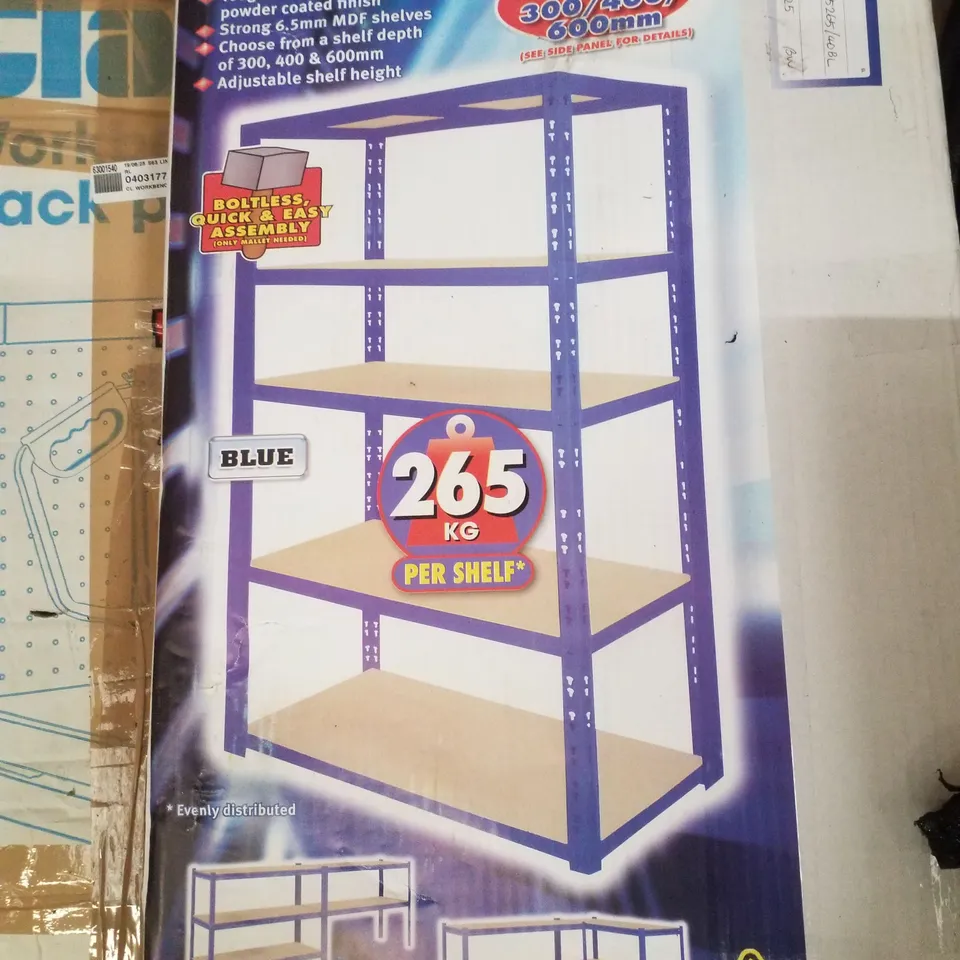 BOXED CLARKE CSM5265/40BL HEAVY DUTY BOLTLESS SHELVING (BLUE)