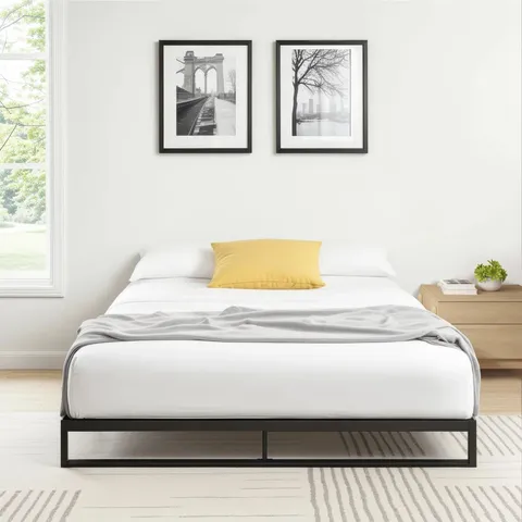 BOXED ZINUS SHANAIA LOW PROFILE METAL PLATFORM BED FRAME (1 BOX)
