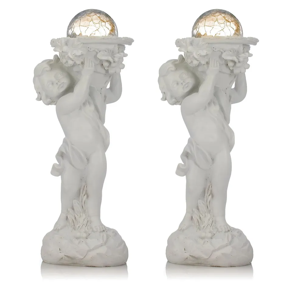 GARDEN REFLECTIONS CHERUB WITH LED LIGHT- COLLECTION ONLY