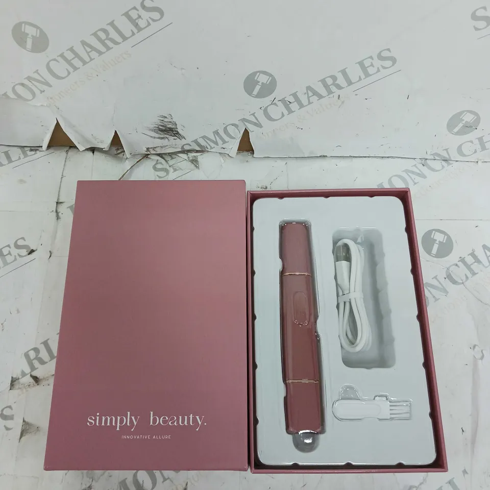 BOXED SIMPLY BEAUTY 2 IN 1 SUPER SMOOTH FACE & BROWS HAIR REMOVER, BLUSH