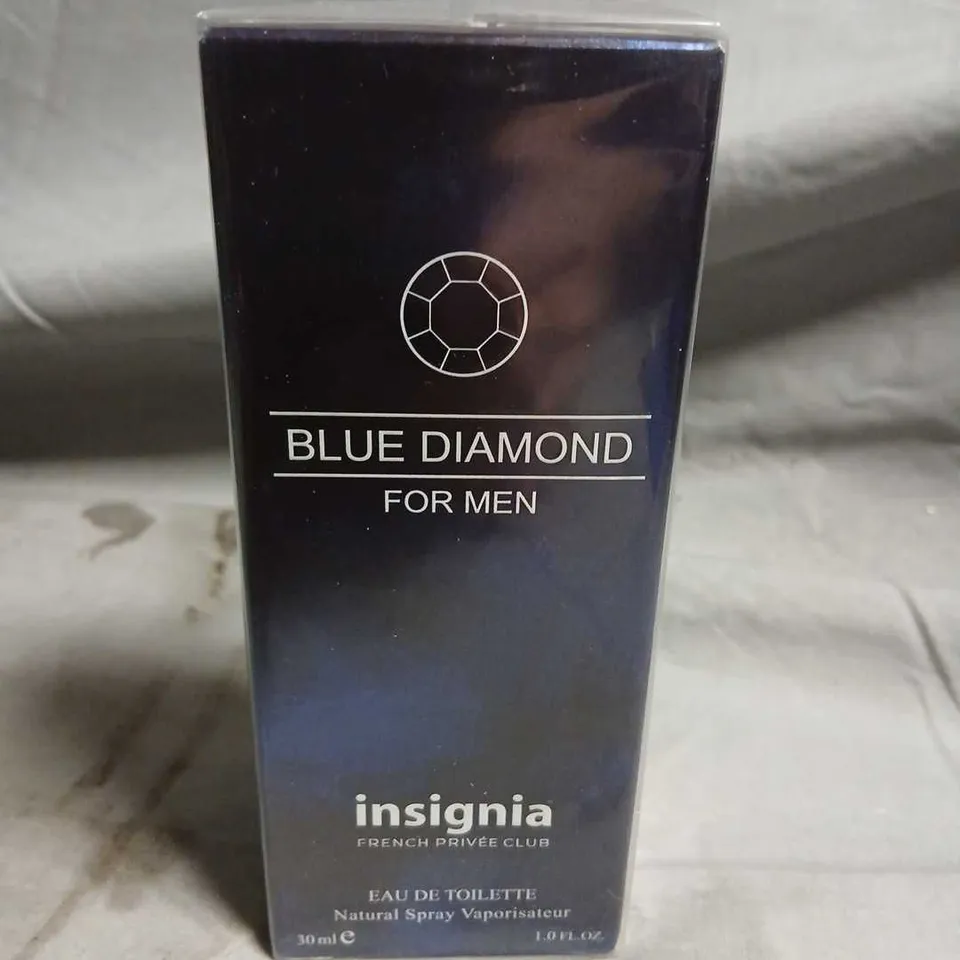 BOXED AND SEALED BLUE DIAMOND FOR MEN INSIGNIA FRENCH PRIVEE CLUB EAU DE TOILETTE 30ML
