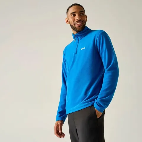 REGATTA MEN'S THOMPSON LIGHTWEIGHT HALF ZIP FLEECE BLUE MEDIUM TAGGED