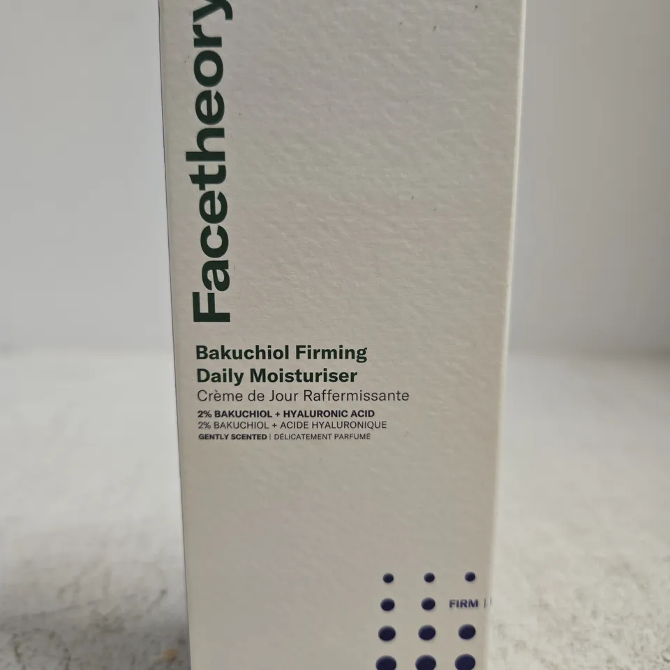 BOXED FACETHEORY BAKUCHIOL FIRMING DAILY MOISTURISER 50ML