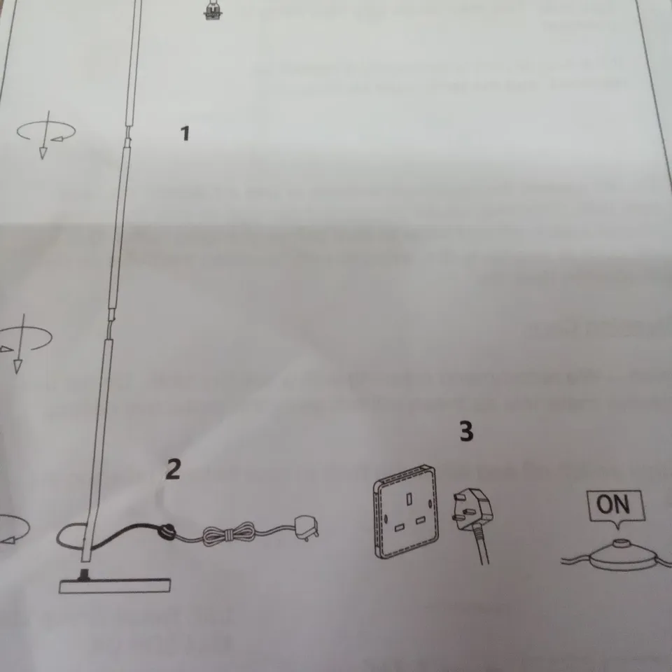 BOXED FLOOR STANDING TALL LAMP (BRONZE) 