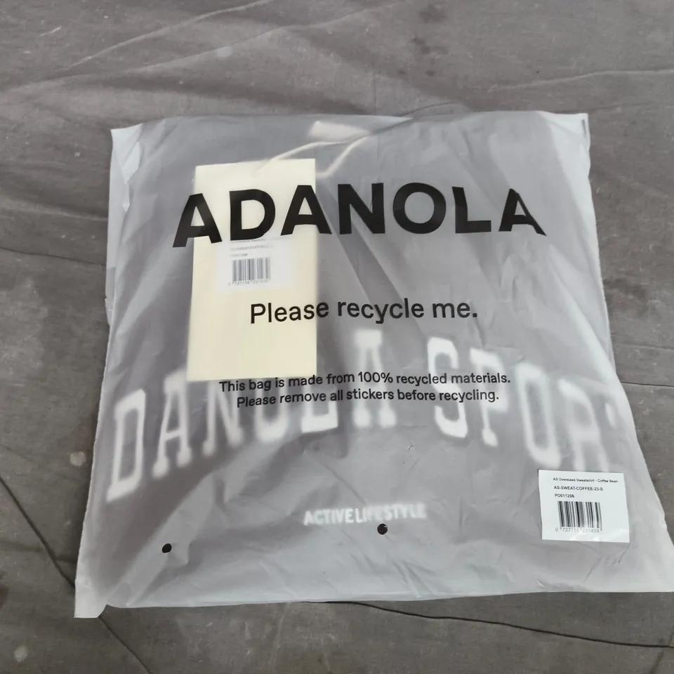 BAGGED ADANOLA OVERSIZED SWEATSHIRT IN COFFEE BEAN - SMALL