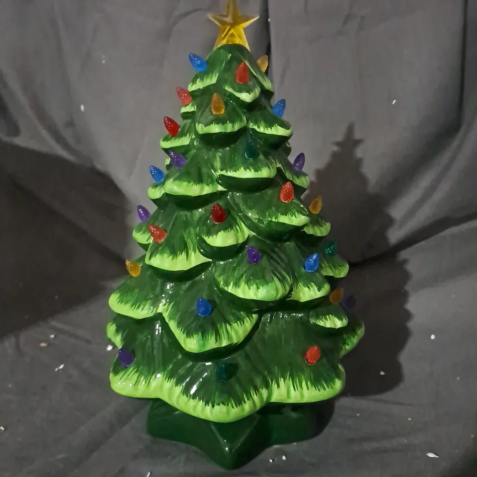 DECORATIVE FESTIVE LIGHT-UP TREE ORNAMENT