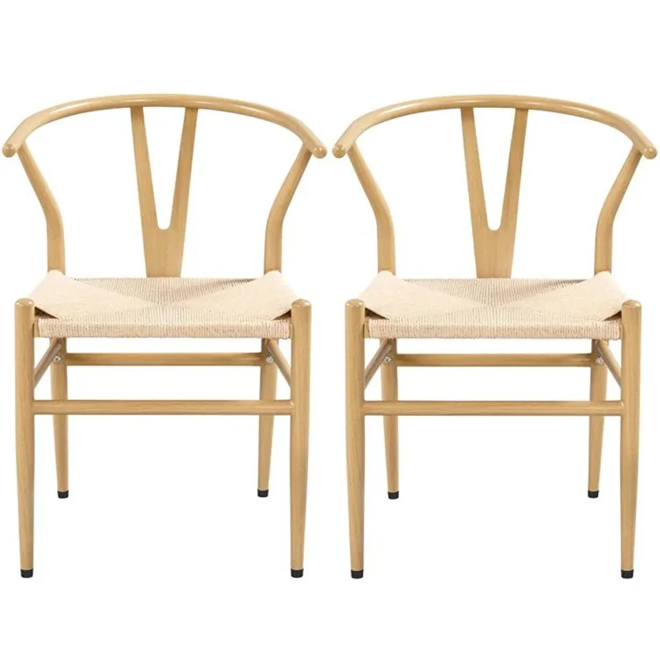 BOXED ALAMEA MODERN WEAVE ARM CHAIR - SET OF 2 (1 BOX)