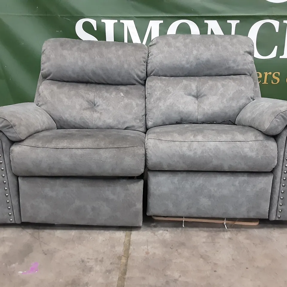 QUALITY BRITISH MANUFACTURED DESIGNER G PLAN BURFORD 3 SEATER (CURVED) ELECTRIC RECLINING DOUBLE A027 PRAMA PEWTER ST/MIS