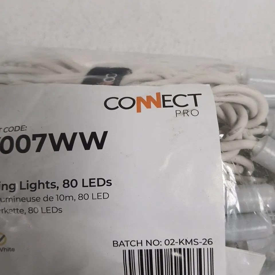 CONNECT PRO MV007WW 10M STRING LIGHTS, 80 LEDS – WARM WHITE