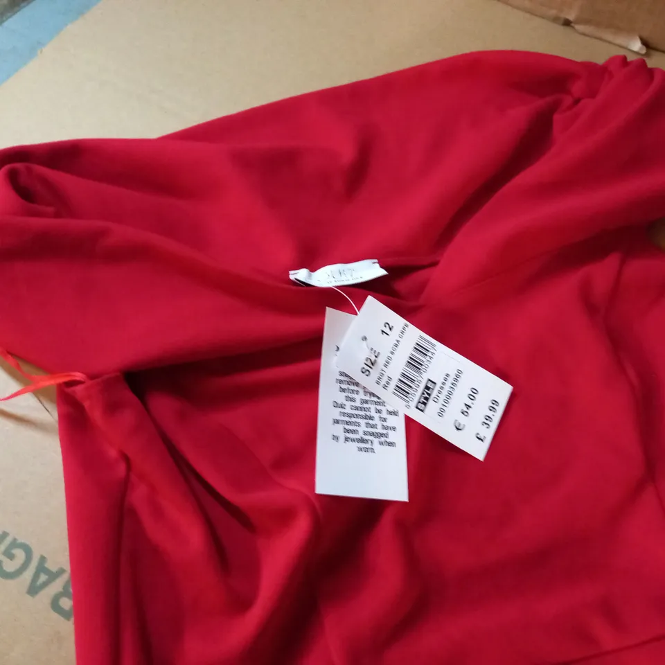 QUIZ RED MAXI DRESS - UK 12