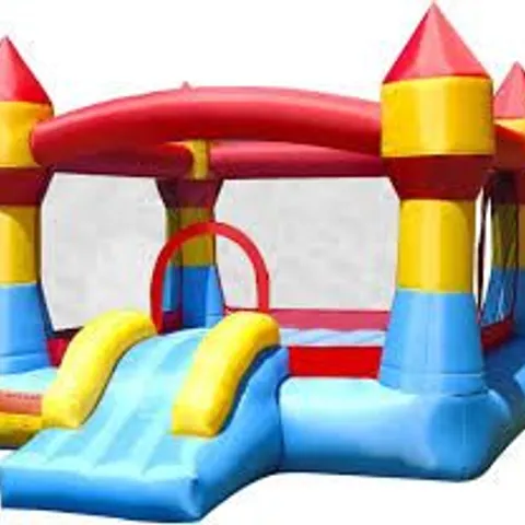 BOXED INFLATABLE BOUNCE CASTLE WITH STAKES WITHOUT BLOWER