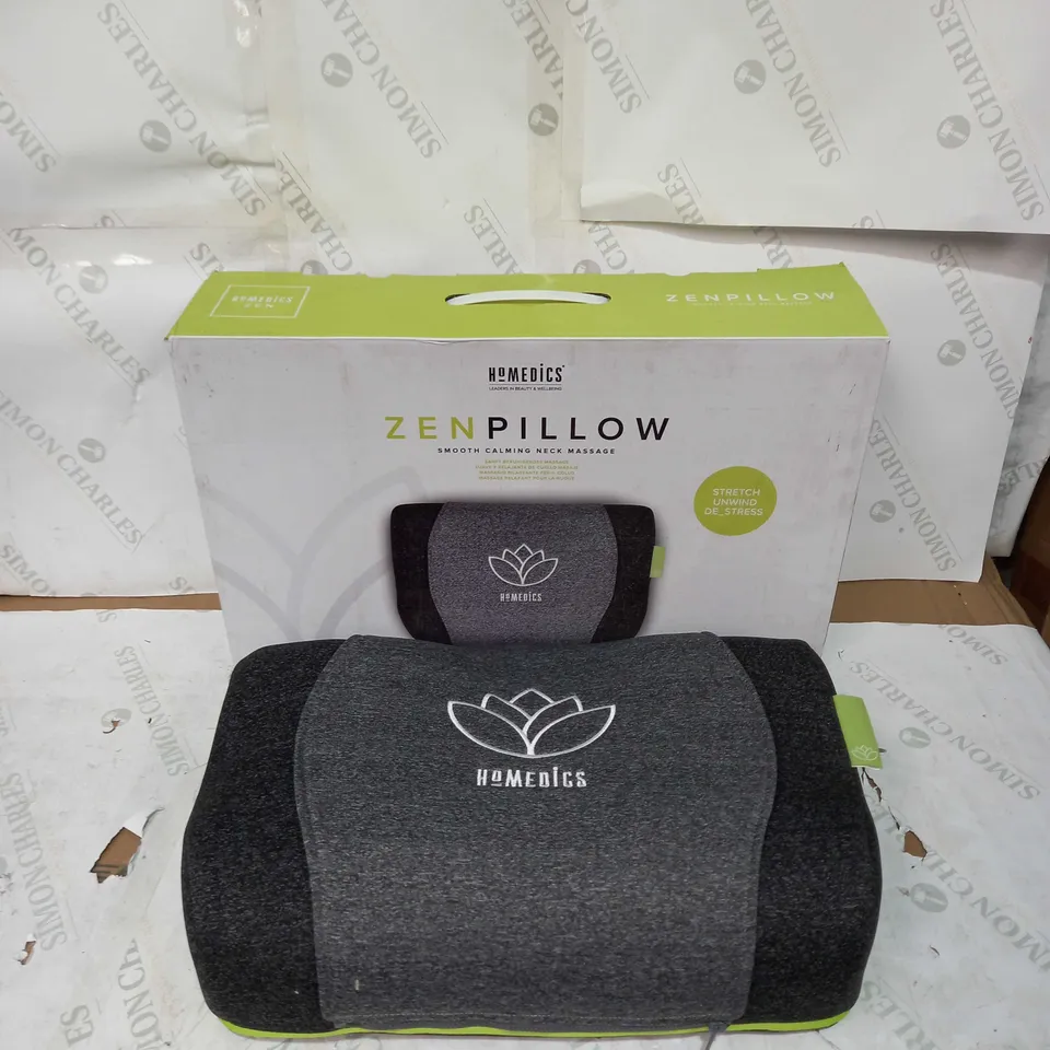BOXED HOMEDICS ZEN PILLOW SMOOTH CALMING NECK MASSAGE 