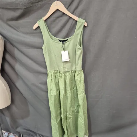 NOBODY'S CHILD GREEN SLEEVELESS MAXI DRESS UK SIZE 10 