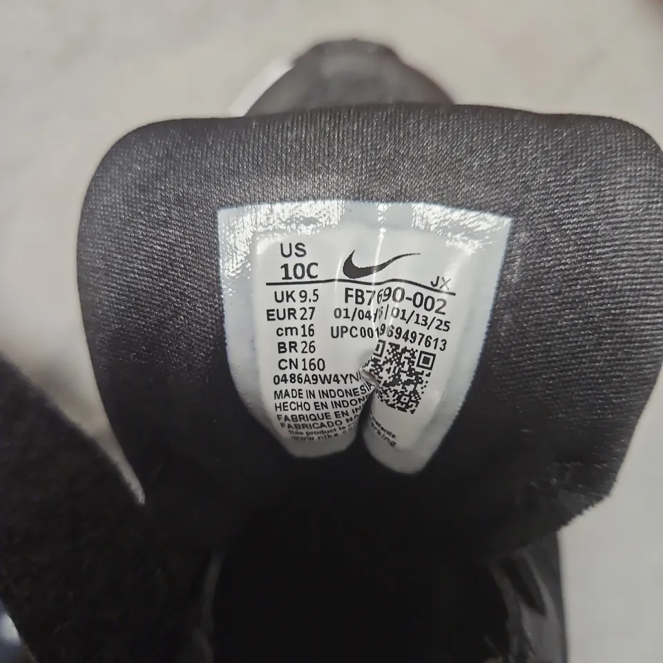 BOXED NIKE KIDS' BLACK & PINK TRAINERS - UK 9.5 (US 10C)