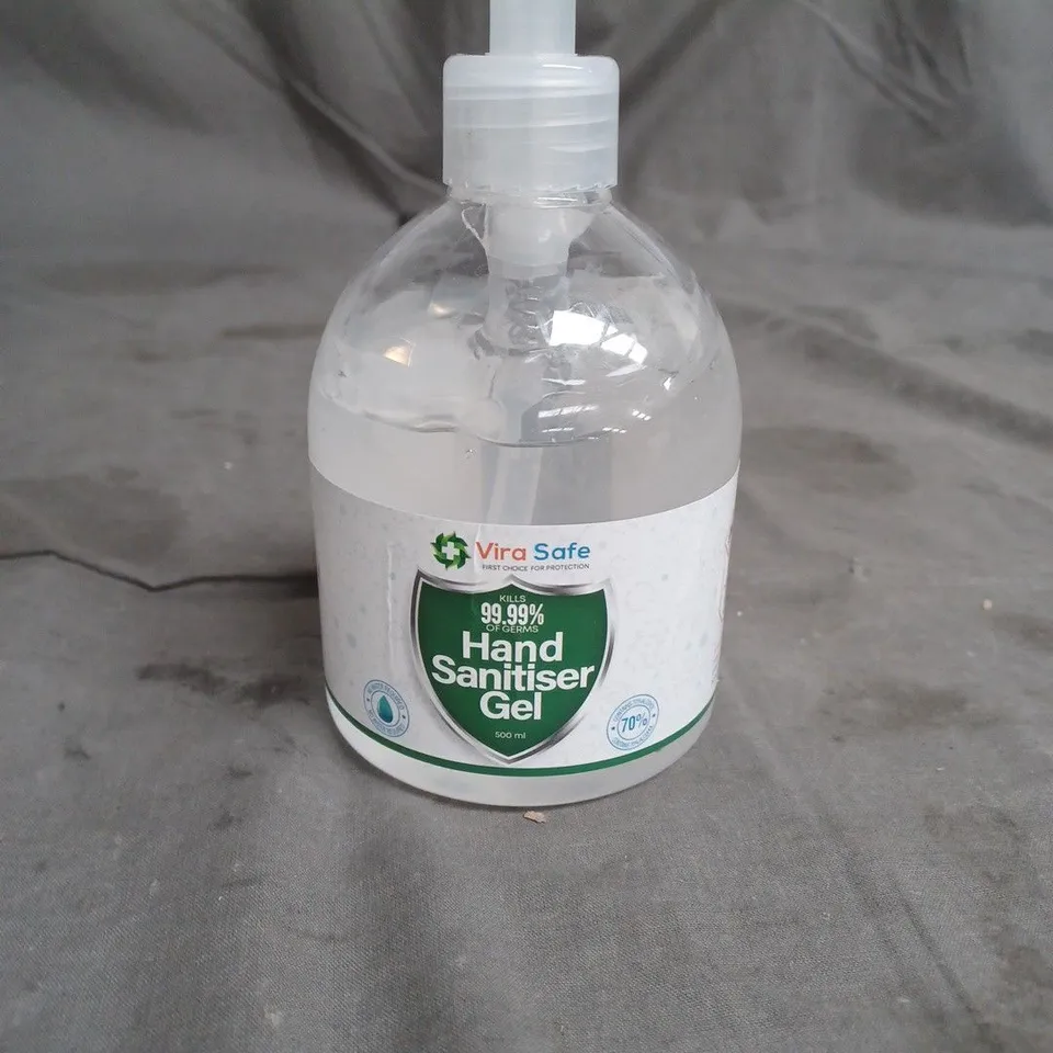 LOT OF 12 VIRA SAFE HAND SANITISER GEL 500ML