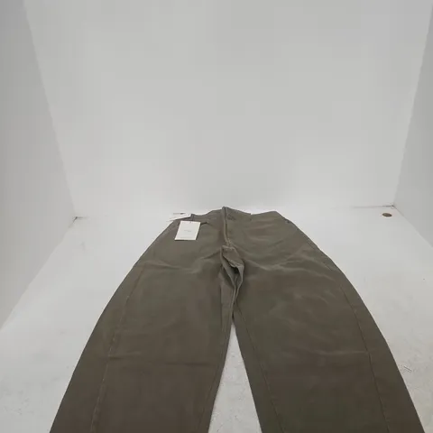STRADIVARIUS WOMEN'S TROUSERS - OLIVE GREEN - EU38 (UK10)