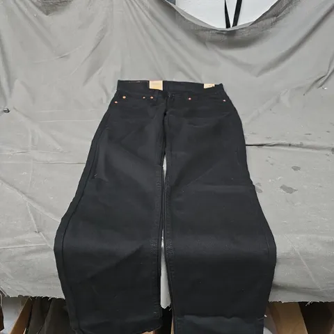 LEVI STRAUSS BLACK DENIM JEANS SLIM STRETCH SIZE W32 L32