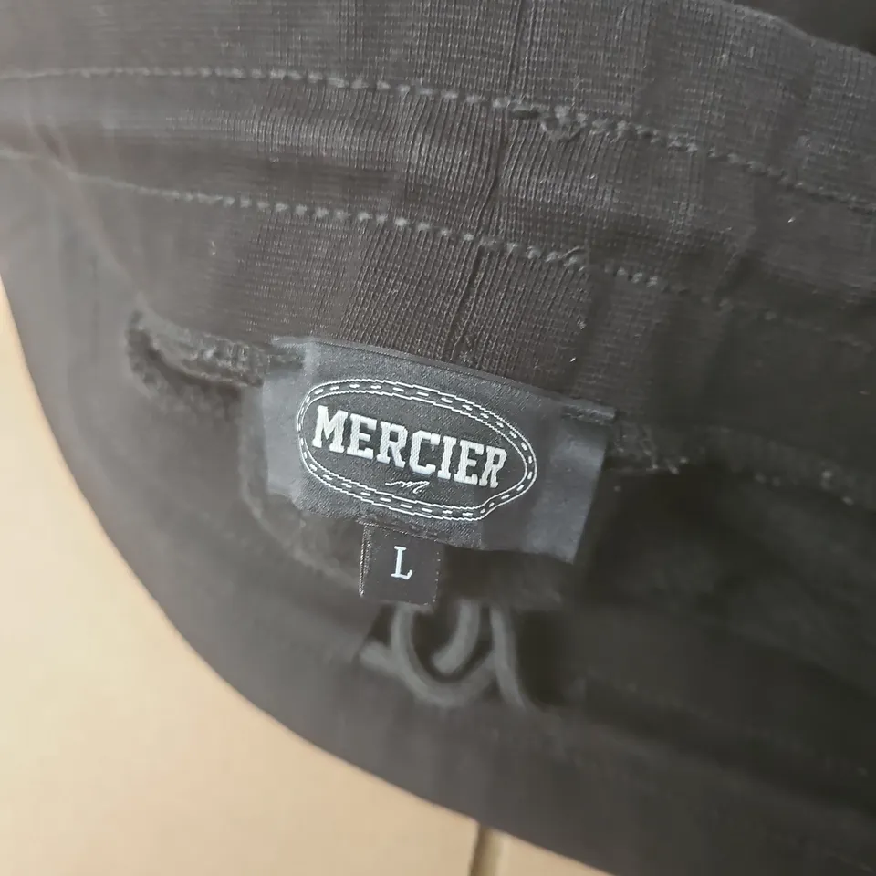 MERCIER LOGO LOUNGE BOTTOMS IN BLACK LARGE