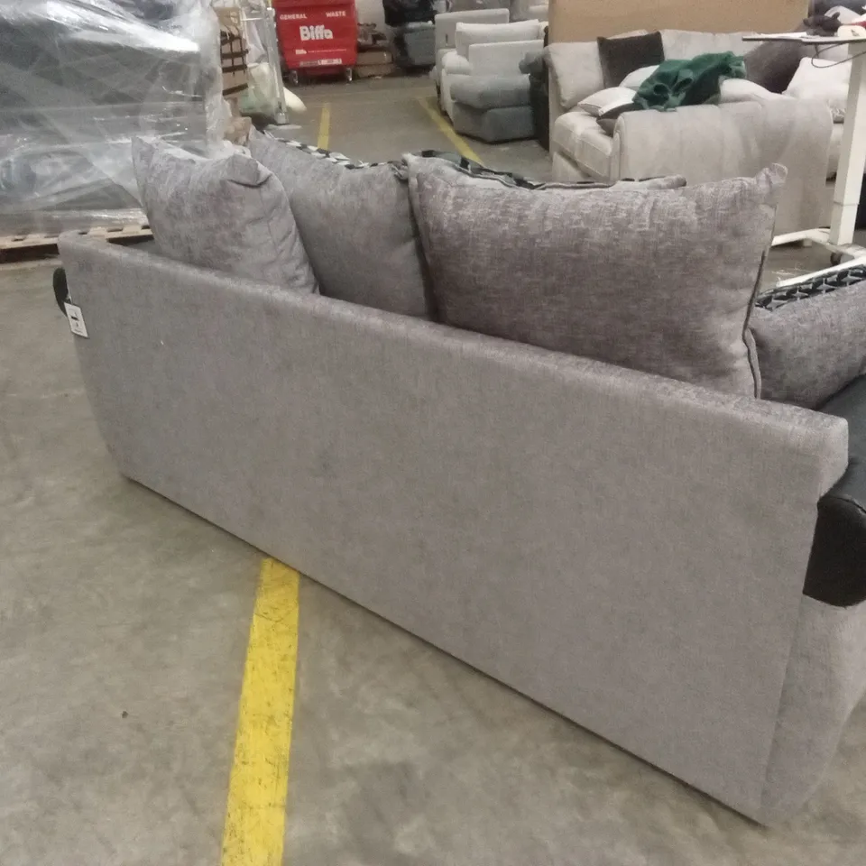 NARVA FABRIC/FAUX LEATHER 3 SEATER SOFA RRP £999