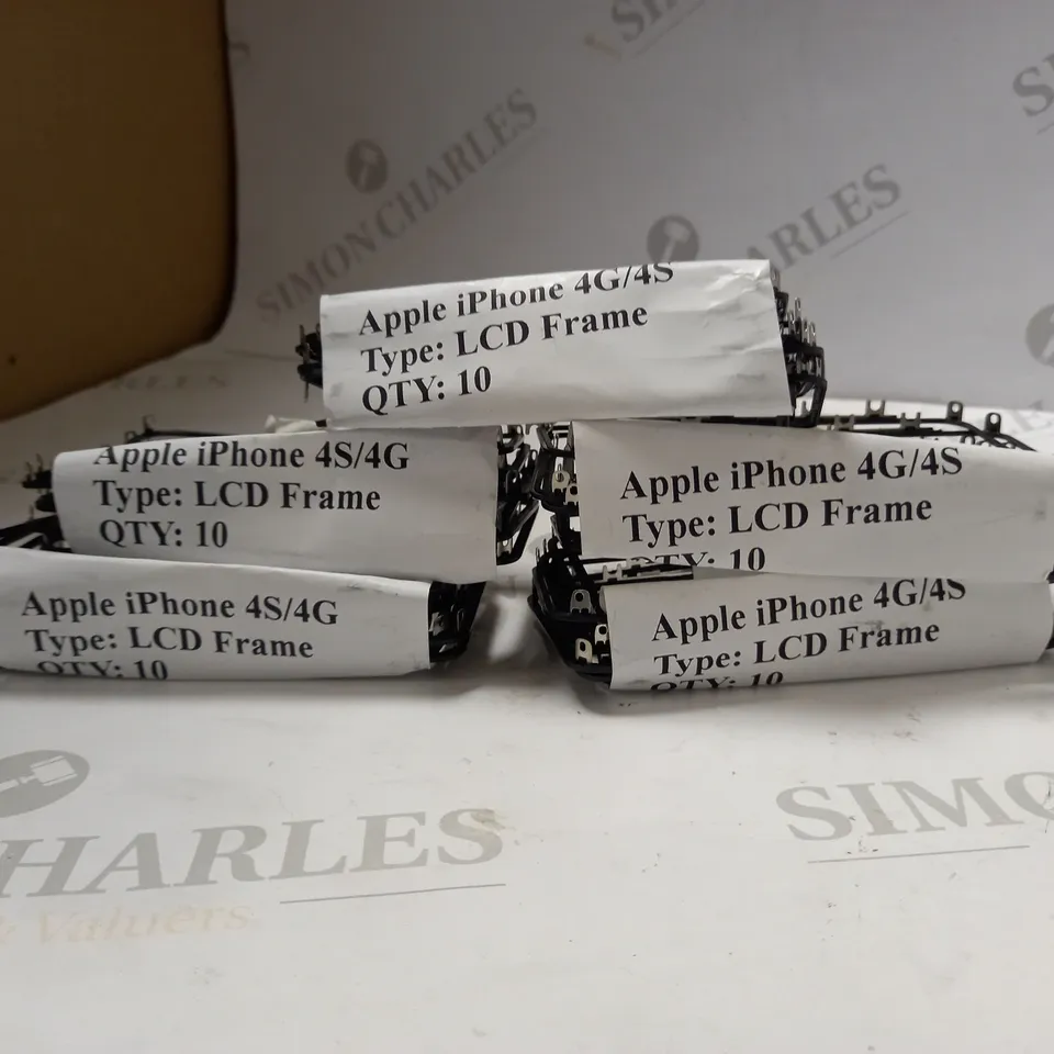 5 X 10 PCS APPLE IPHONE 4G/4S LCD FRAME BLACK
