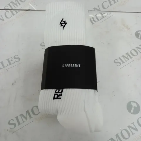 REPRESENT TEAM 247 SOCKS IN WHITE - ONE SIZE 