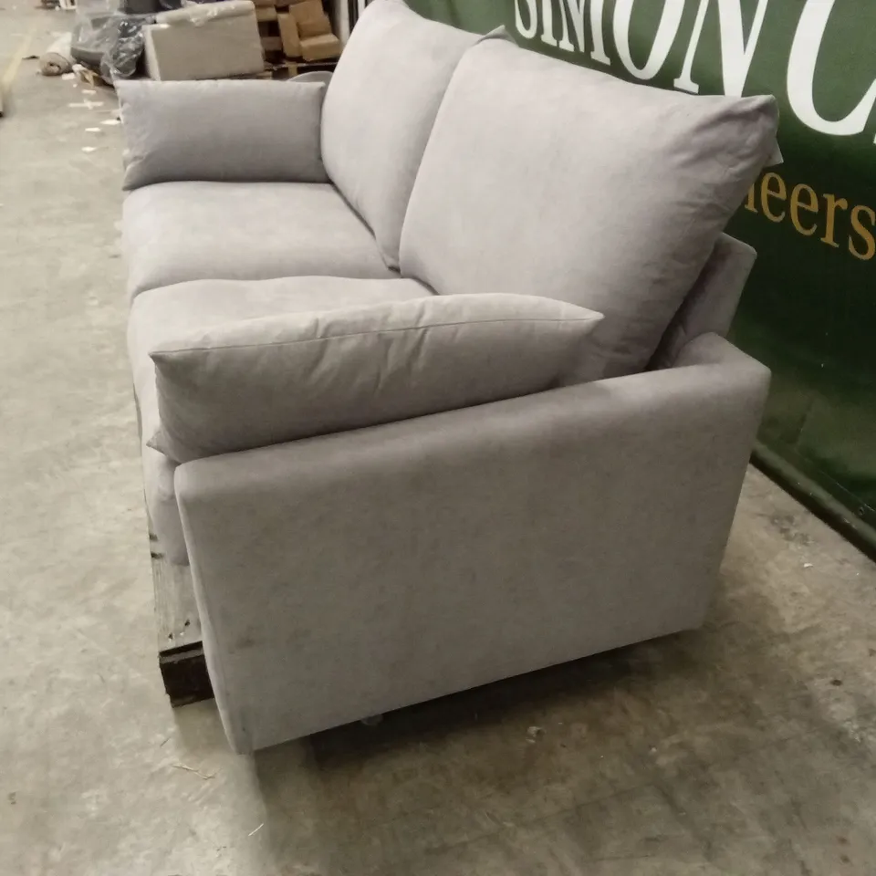 LANGDON 3 SEATER SOFA, GREY HOUSE PLUSH FABRIC