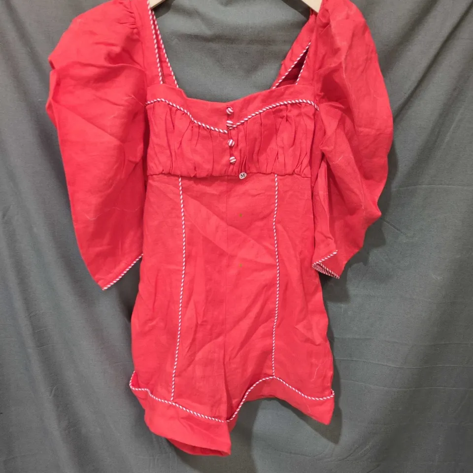 FARM RIO RED CHILDREN'S DRESS WITH PUFF SLEEVES – SIZE S