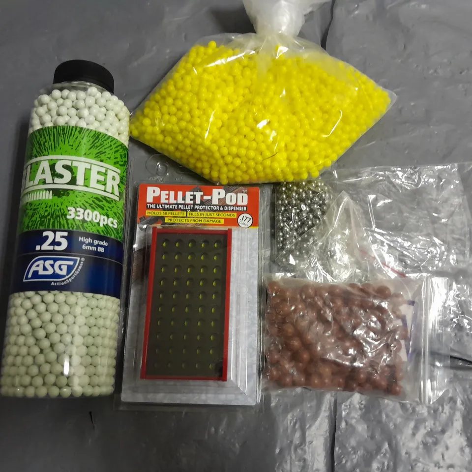 LOT OF 5 ASSORTED PACKS OF AIRSOFT BB'S