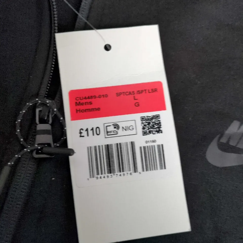 NIKE ZIP TWO TONE HOODIE IN BLACK/NAVY - LARGE