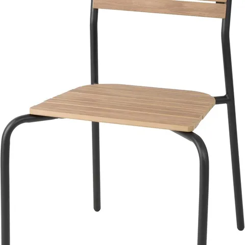 BRAND NEW BOXED SET OF 4 BOLORO SANTORINI WOOD EFFECT OUTDOOR CHAIRS