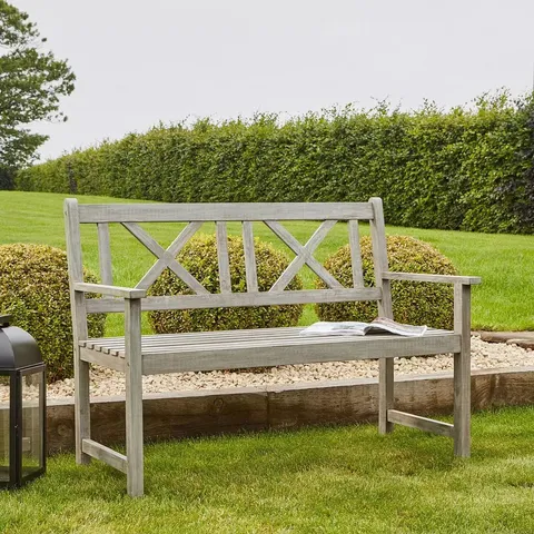 PACIFIC LIFESTYLE CAMBRIDGE ANTIQUE GREY OUTDOOR 2 SEATER BENCH