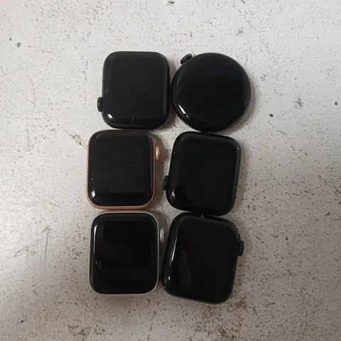 6 ASSORTED SMART WATCH FACES TO INCLUDE APPLE WATCH SERIES 6, APPLE WATCH SE 2, APPLE WATCH SERIES 7, ETC