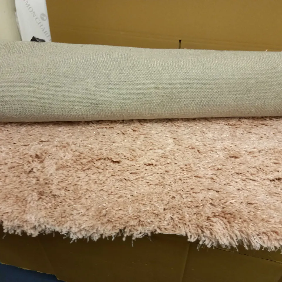 JULIEN MACDONALD SHAGGY STYLE RUG - PINK