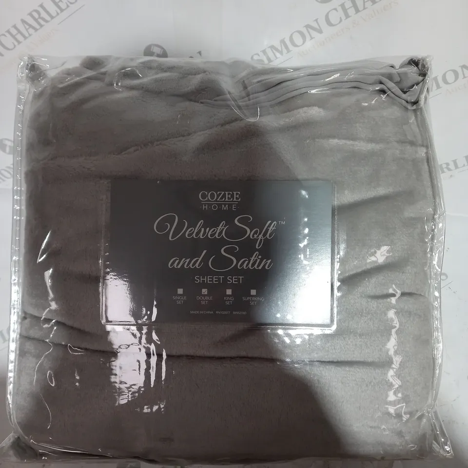 Cozee Home Satin Trim Pillow & Sheet Set