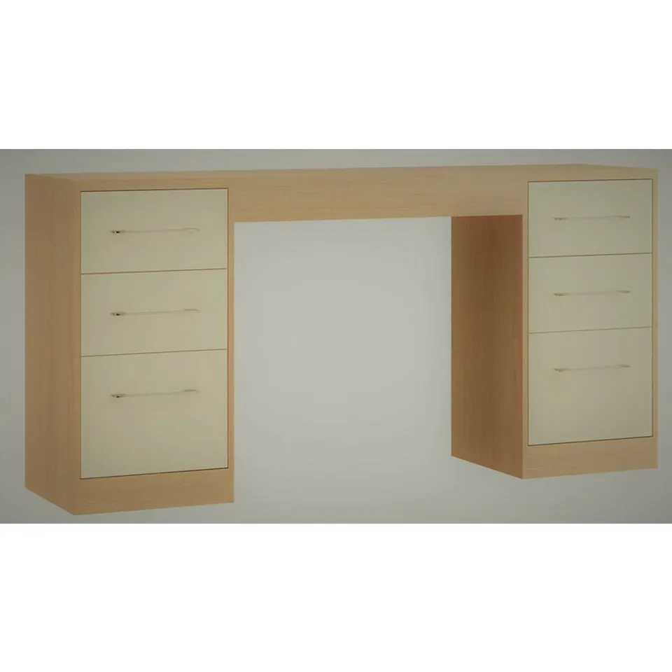 BOXED SHARROTT IVORY DOUBLE DRESSING TABLE