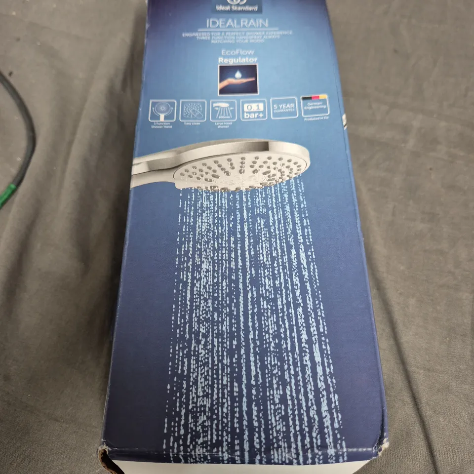 IDEAL STANDARD IDEALRAIN CHROME SHOWER HEAD WITH ECOFLOW REGULATOR – BOXED