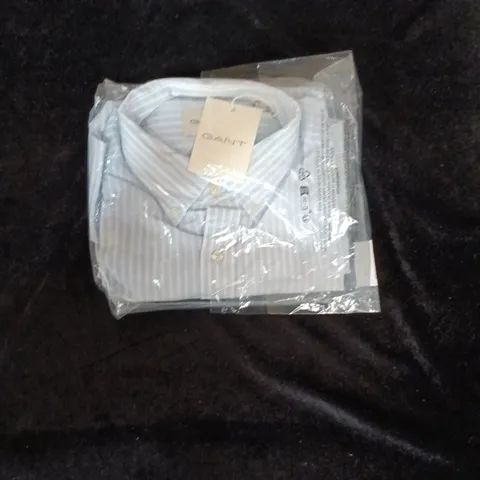 GANT REG CLASSIC POPLIN STRIPE SHIRT – LIGHT BLUE – SIZE L