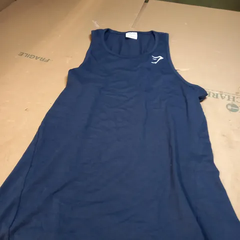 NAVY BLUE GYMSHARK TANK TOP SIZE S 
