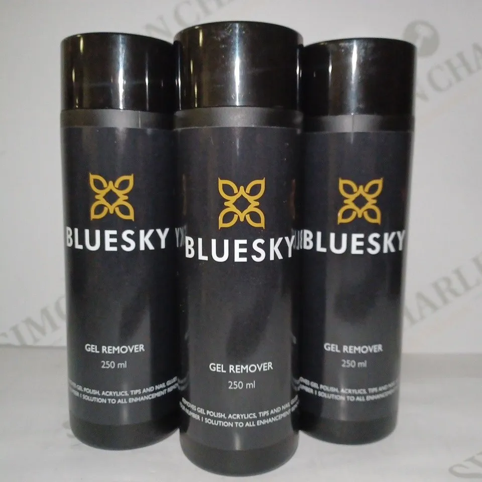 LOT OF APPROX 6 X 250ML BLUESKY GEL REMOVER