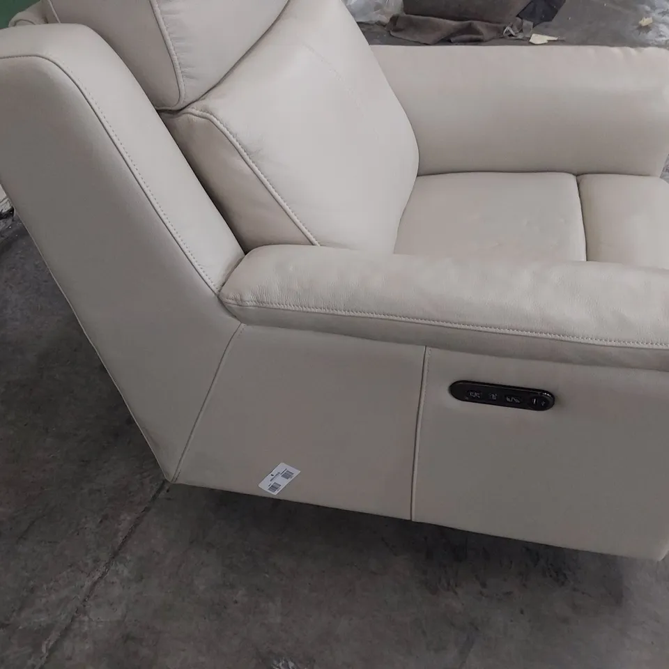 DESIGNER SIENNA POWER RECLINING EASY CHAIR BONE CHINA LEATHER 