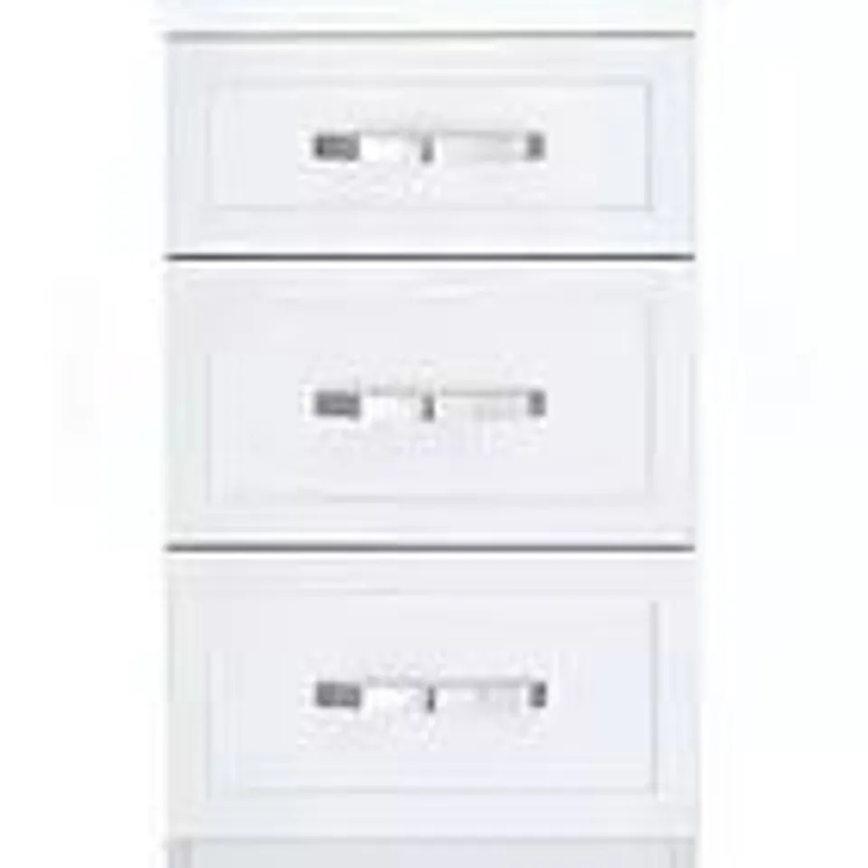 BOXED CAMBERLEY 3 DRAWER GRADUATED BEDSIDE CHEST - WHITE (1 BOX) - COLLECTION ONLY 