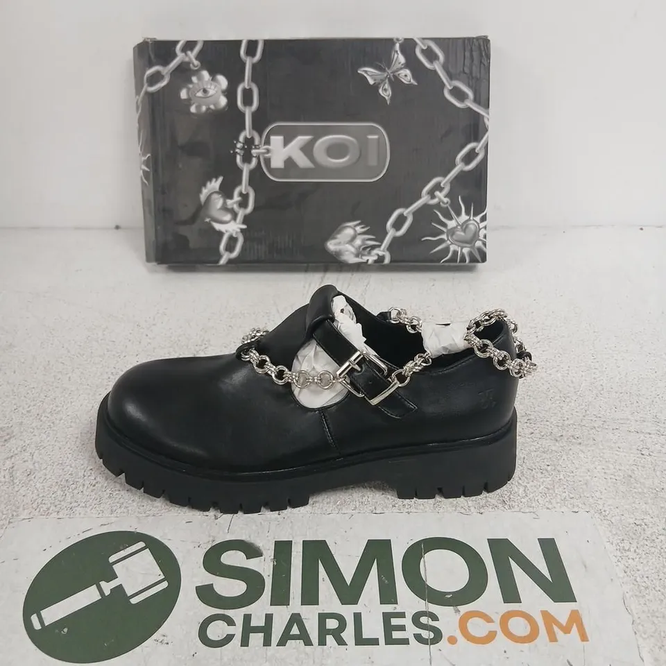 KOI COSMERE MEN'S CHAIN MARY JANES - BLACK, UK 10 