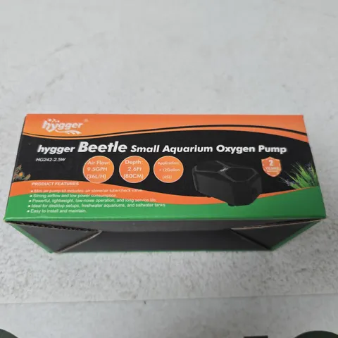 HYGGER BEETLE SMALL AQUARIUM OXYGEN PUMP – HG242-2.5W (BOXED)